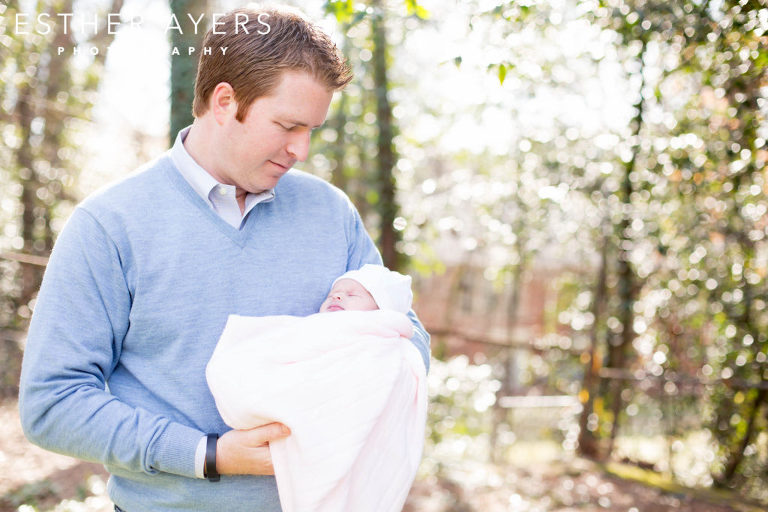 first time dad with newborn baby girl